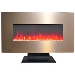 Picture of Cambridge CAM36WMEF-1BR 36 in. Metallic Electric Fireplace in Bronze with Multi-Color Crystal Rock Display