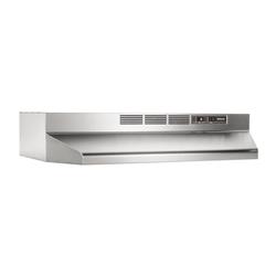 Picture of Broan BUEZ130SS 30 in. Ductless Under Cabinet Range Hood with Light in Stainless Steel & EZ1 Installation System