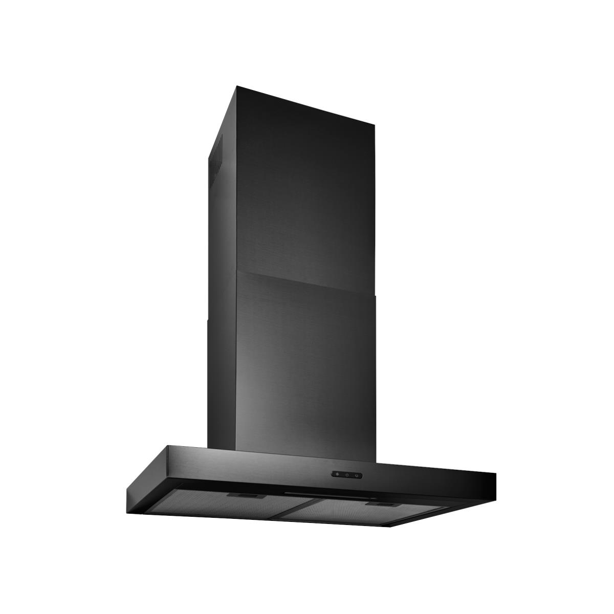 Picture of Broan EW4330BLS CORDED 30 in. Stainless Steel Convertible T-Style Wall Mount Chimney Range Hood with LED Light&#44; Black