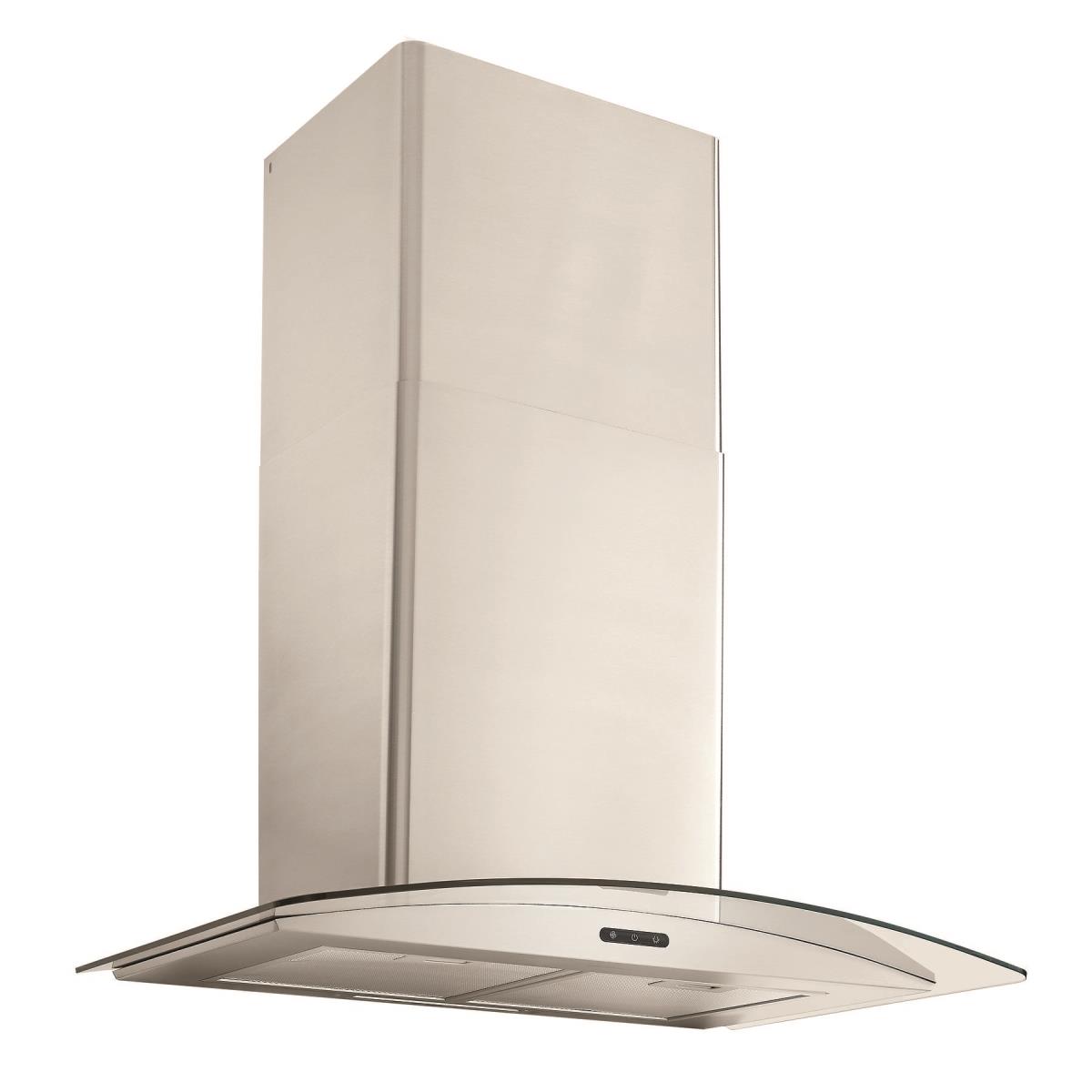 Picture of Broan EW4630SS CORDED 30 in. Convertible 400 CFM Curved Glass Wall-Mount Chimney Range Hood&#44; Stainless Steel