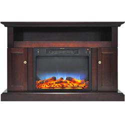 Picture of Cambridge CAMBR5021-2MAHLED Fireplace Mantel with LED Log Insert&#44; Mahogany