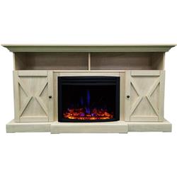 Picture of Cambridge CAM6215-1SNDLG3 Summit Farmhouse Style FP Mantel with Deep Log Insert&#44; Sandstone