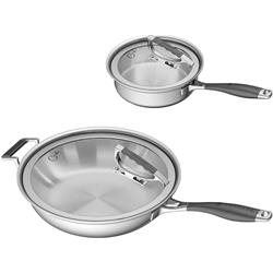 Picture of CookCraft CCB-7012 Candace Stainless Steel Cookware Set&#44; Gray - 4 Piece