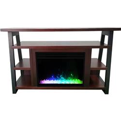 Picture of Cambridge CAM5332-1MAHCRS 32 in. Sawyer Fireplace Mantel with Deep Crystal Display&#44; Mahogany