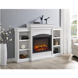 Picture of Cambridge Outdoor Living CAM5332-1WWLED 53.1 x 15.6 x 31.7 in. Sawyer Fireplace Mantel with Log LED Insert - White