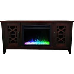 Picture of Cambridge CAM5414-1MAHCRS 56 in. Stardust Mid-Century Modern Freestanding Electric Fireplace&#44; Mahogany