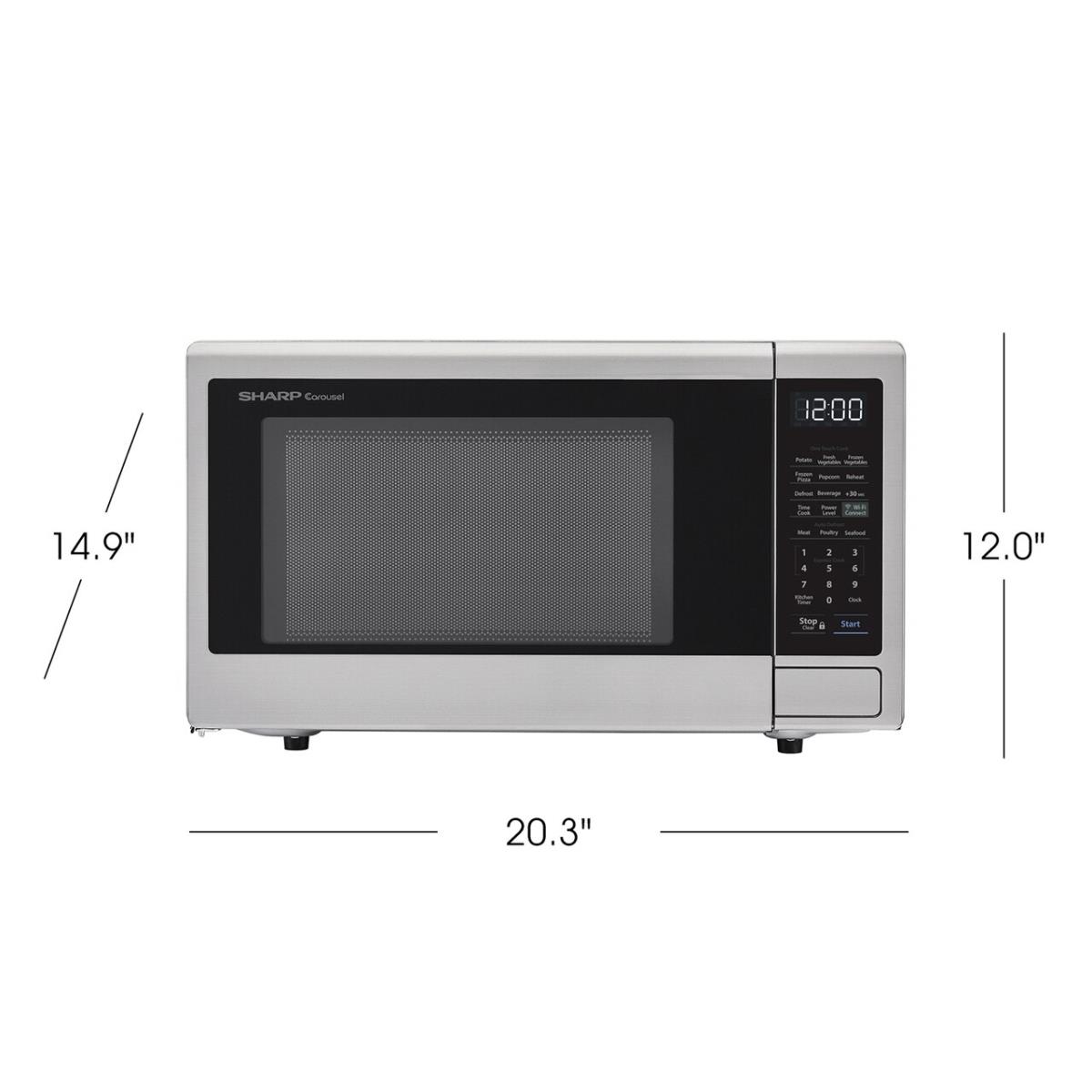Picture of Sharp SMC1139FS 1.1 cu. ft. 1000W Stainless Steel Smart Carousel Countertop Microwave Oven