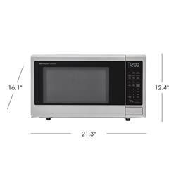 Picture of Sharp SMC1449FS 1.4 cu. ft. 1000W Stainless Steel Smart Carousel Countertop Microwave Oven