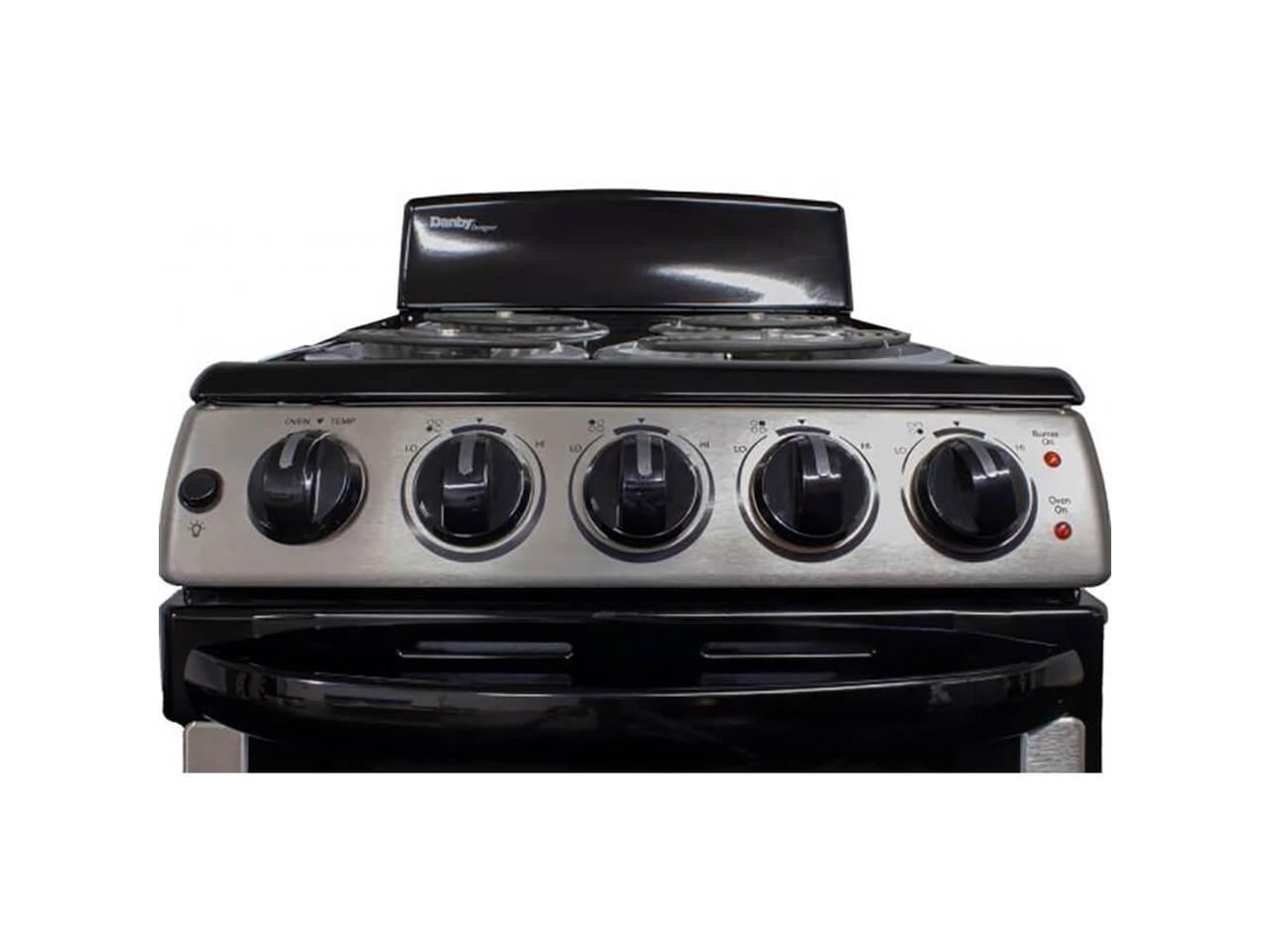 Picture of Danby DER202BSS 20 in. 2.3 cu.ft. Single Oven Electric Range with Manual Clean Oven&#44; Black & Stainless