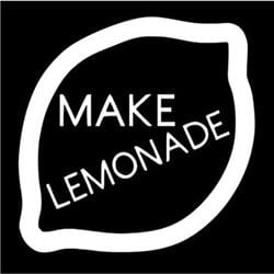 Make Lemonade Vinyl Sticker, White