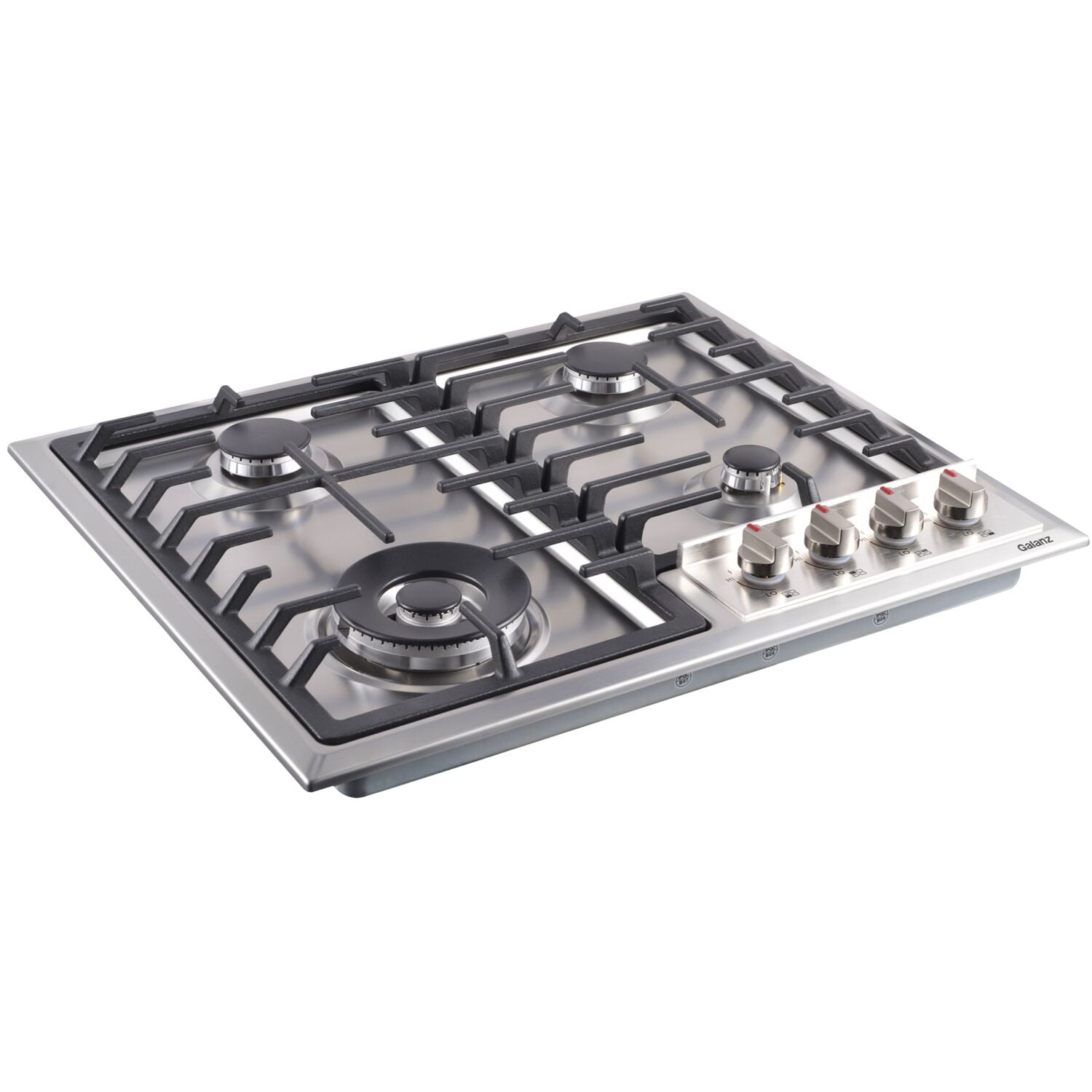 Picture of Galanz GL1CT24AS4G 24 in. Gas Cooktop with 4 Burners Including Triple Ring Power Burner & Simmer Burner&#44; Stainless Steel