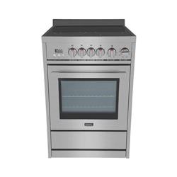 Picture of Galanz GL1FR24ASSARN 24 in. Smooth Surface 4 Elements Convection Oven Freestanding Electric Range&#44; Stainless Steel