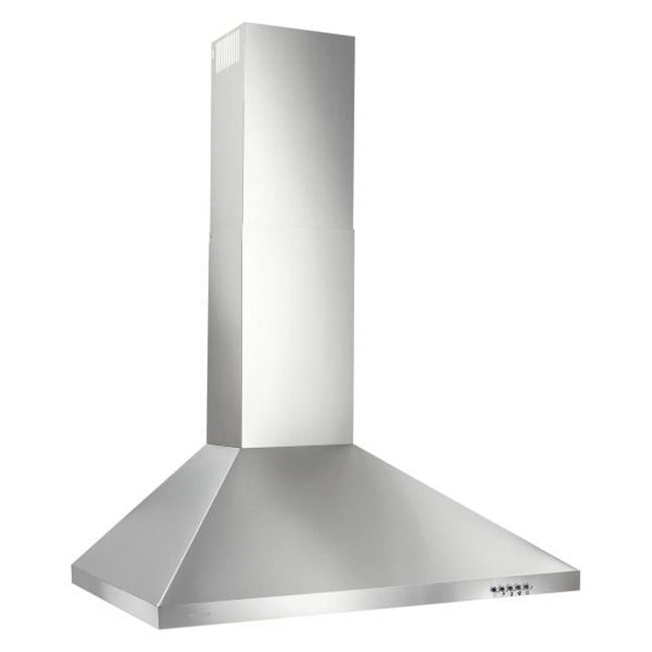 Picture of Almo BW5036SSL 36 in. W 390 Max CFM Chrome Wall-Mount Convertible European Style Chimney