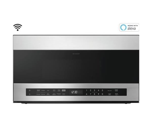 SMO1759JS 30 in. Smart Over the Range Microwave Oven with 1.7 cu. ft. Capacity 1000W Cooking Power 300 CFM & Works with Alexa, Stainless -  Sharp