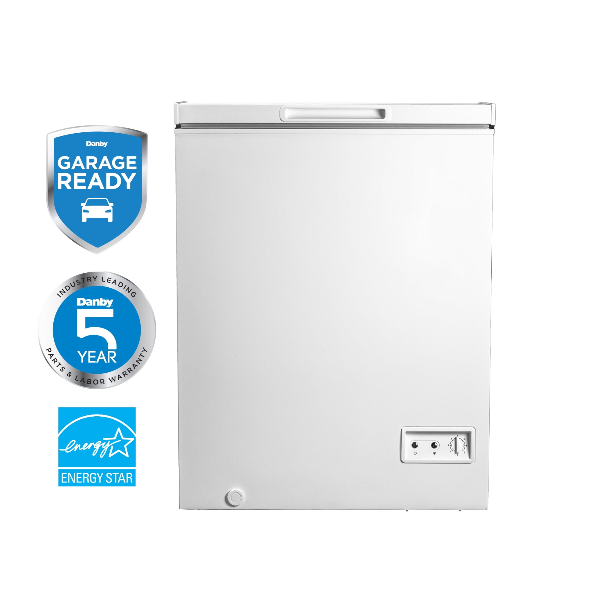 26.38 in. 5.0 cu. ft. Manual Defrost Square Model Chest Freezer