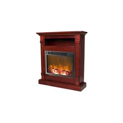 Picture of Cambridge CAM3437-1MAH 34 x 10 x 37 in. Fireplace Mantel with Log Electric Insert&#44; Mahogany