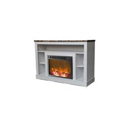 Picture of Cambridge CAM5021-1WHT 50 x 13.4 x 21 in. Fireplace Mantel with Log Electric Insert&#44; White