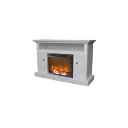 Picture of Cambridge CAM5021-2WHT 50 x 14.6 x 21 in. Sorrento Fireplace Mantel with Log Electric Insert&#44; White