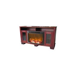 Picture of Cambridge CAM6022-1MAH 61.8 x 14.6 x 22 in. Fireplace Mantel with Log Electric Insert&#44; Mahogany
