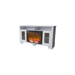 Picture of Cambridge CAM6022-1WHT 61.8 x 14.6 x 22 in. Fireplace Mantel with Log Electric Insert&#44; White