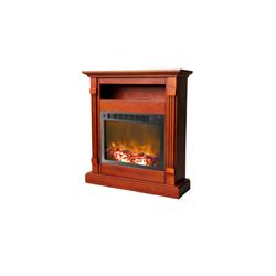 Picture of Cambridge CAM3437-1WALLED 34 x 10 x 37 in. Fireplace Mantel with LED Electric Insert&#44; Walnut