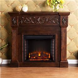 Picture of Cambridge CAM5021-1CHRLG2 50 x 13.4 x 21 in. Fireplace Mantel with Logs & Grate Electric Insert&#44; Cherry