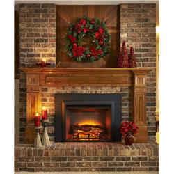 Picture of Cambridge CAM5021-1WALLG2 50 x 13.4 x 21 in. Fireplace Mantel with Two Logs & Grate Electric Insert&#44; Walnut