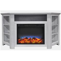 Picture of Cambridge CAM5021-1WHTLED 50 x 13.4 x 21 in. Fireplace Mantel with LED Electric Insert&#44; White