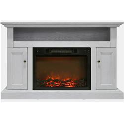 Picture of Cambridge CAM5021-2WHTLED 50 x 14.6 x 21 in. Fireplace Mantel with LED Electric Insert&#44; White