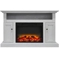 Picture of Cambridge CAM5021-2WHTLG2 50 x 14.6 x 21 in. Fireplace Mantel with Logs & Grate Crystal Electric Insert