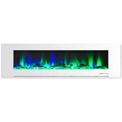 Picture of Cambridge CAM72WMEF-2WHT 72 in. Color Changing Wall Mount Electric Fireplace&#44; Two White