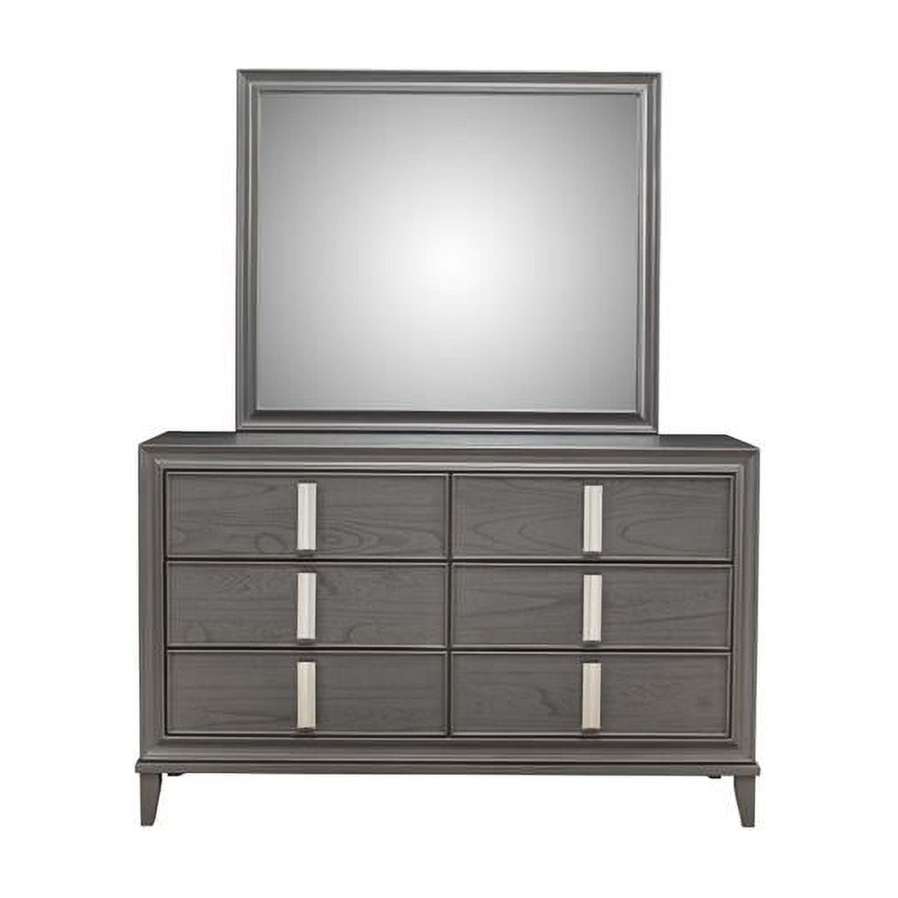 Picture of Alpine Furniture 8171-03 Lorraine 6 Drawer Dresser&#44; Dark Grey