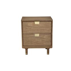 Picture of Alpine Furniture 2088-02 Easton Two Drawer Nightstand&#44; Sand - 25 x 21 x 15 in.