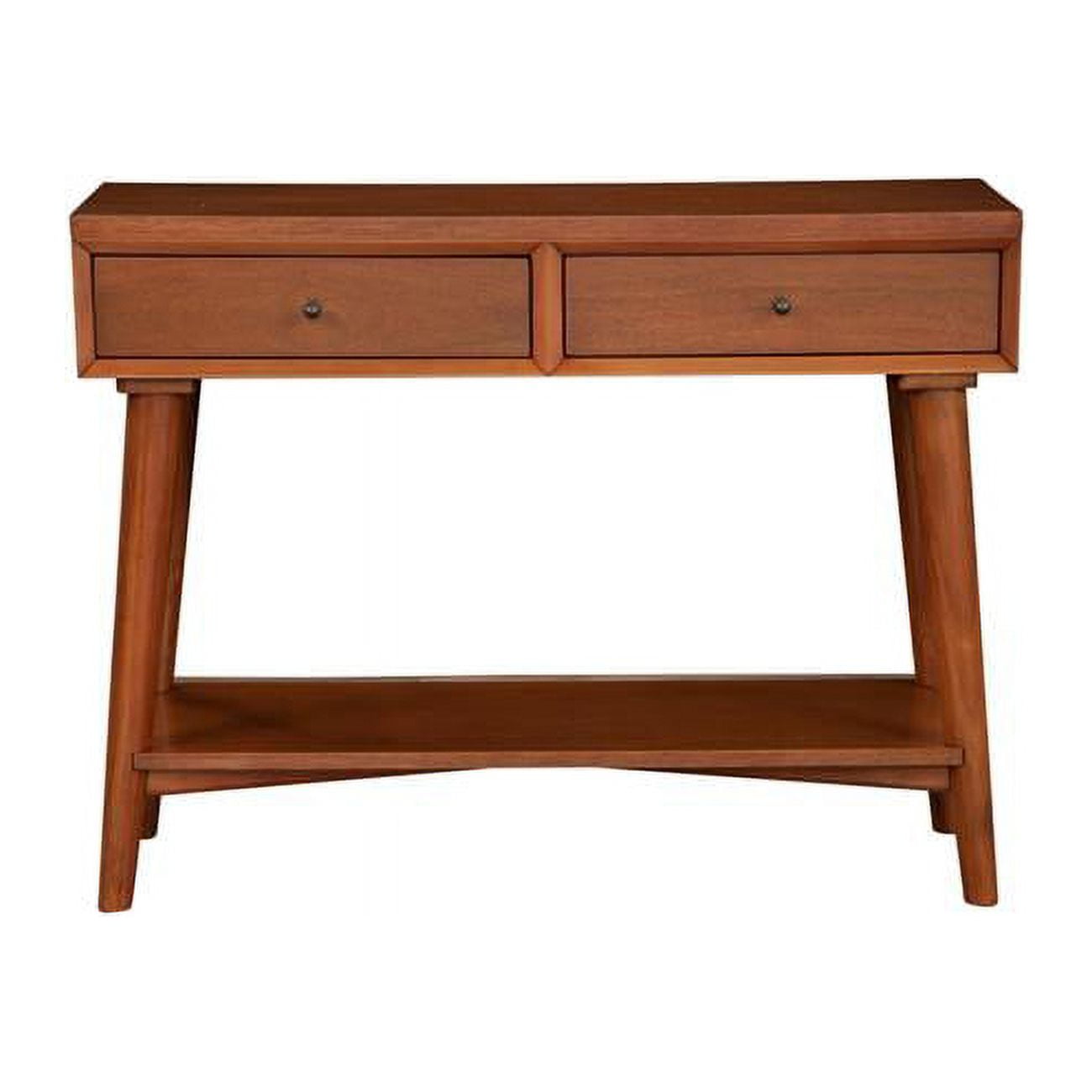 Picture of Alpine Furniture 966-63 Flynn Mid Century Modern Console Table&#44; Acorn