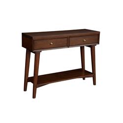 Picture of Alpine Furniture 966WAL-63 Flynn Mid Century Modern Console Table&#44; Walnut