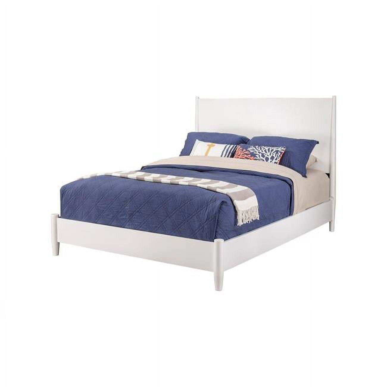 Picture of Alpine Furniture 766-W-07CK 77 x 91 x 47 in. Flynn California King Platform Bed, White