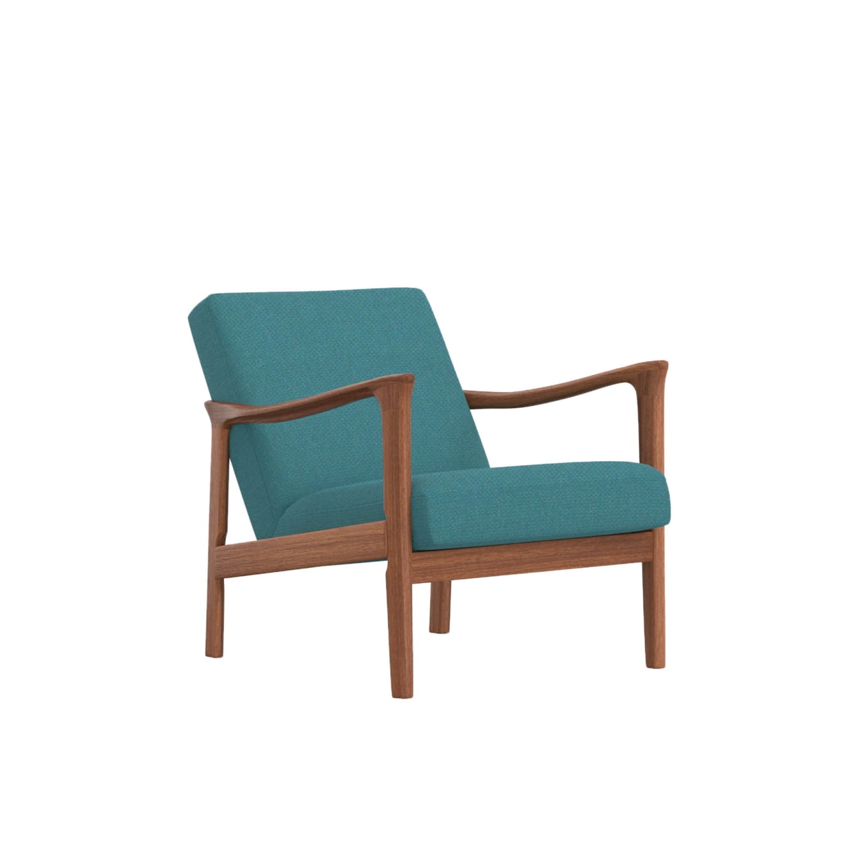 Picture of Alpine Furniture RT641A-TUR Zephyr Lounge Chair&#44; Medium Brown & Turquoise