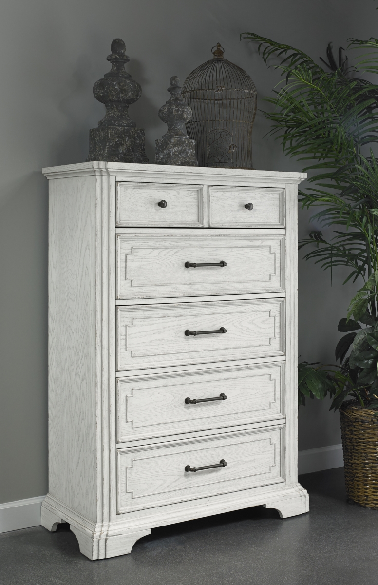 Picture of Alpine Furniture F7653-11 Clara Chest&#44; White Mist