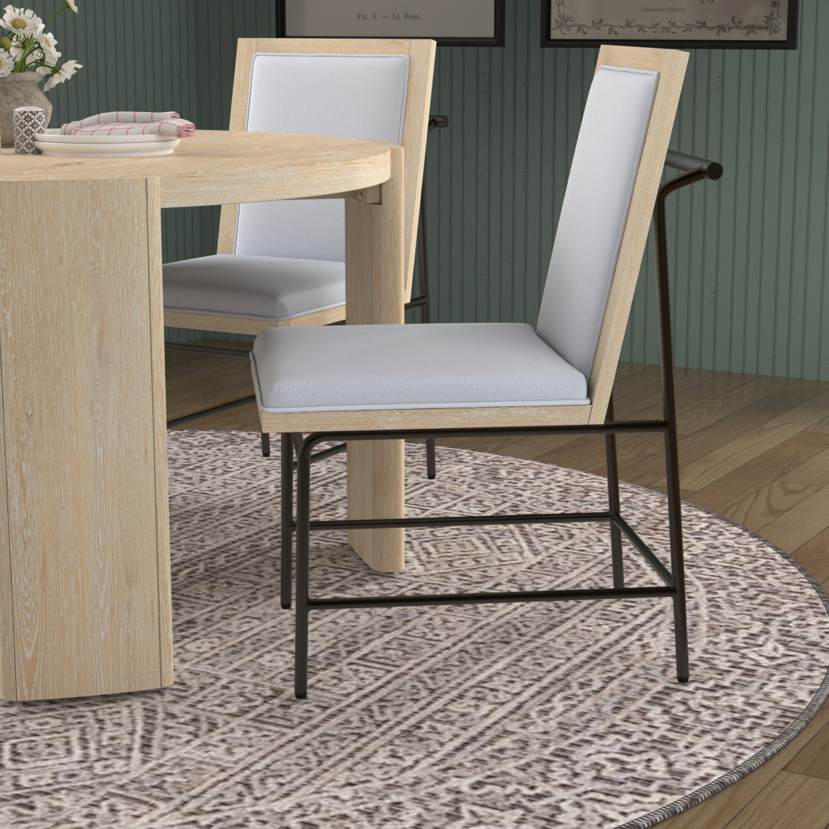 Picture of Alpine Furniture 3966-02 Sloane Side Chairs&#44; Driftwood - Set of 2