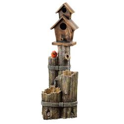 Corp  Three Tiered Birdhouse with Cardinal Fountain