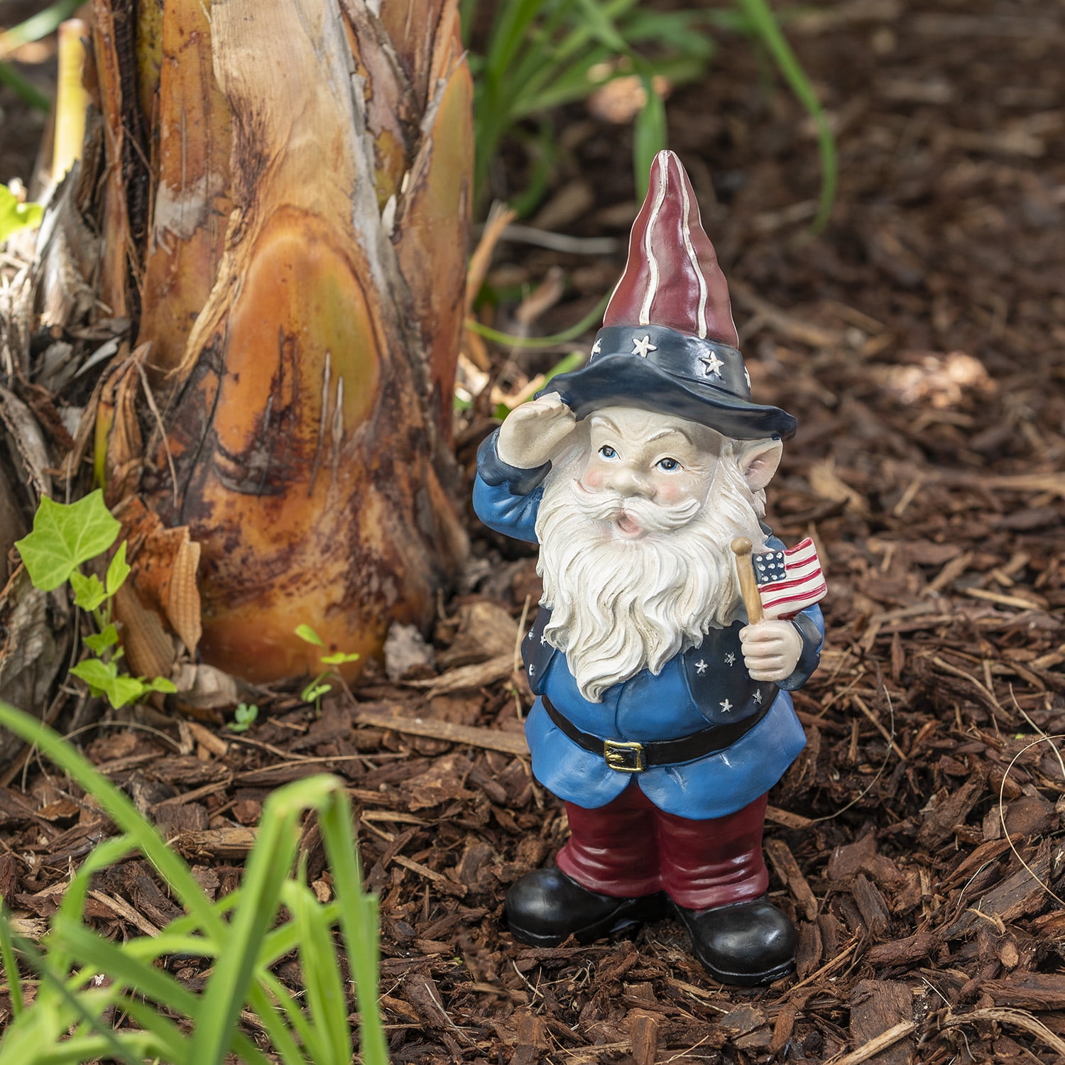 Corp  12 in. Americana Saluting Gnome with Flag