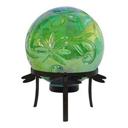 Corp  Gazing Globe Decor with Metal Stand, Green
