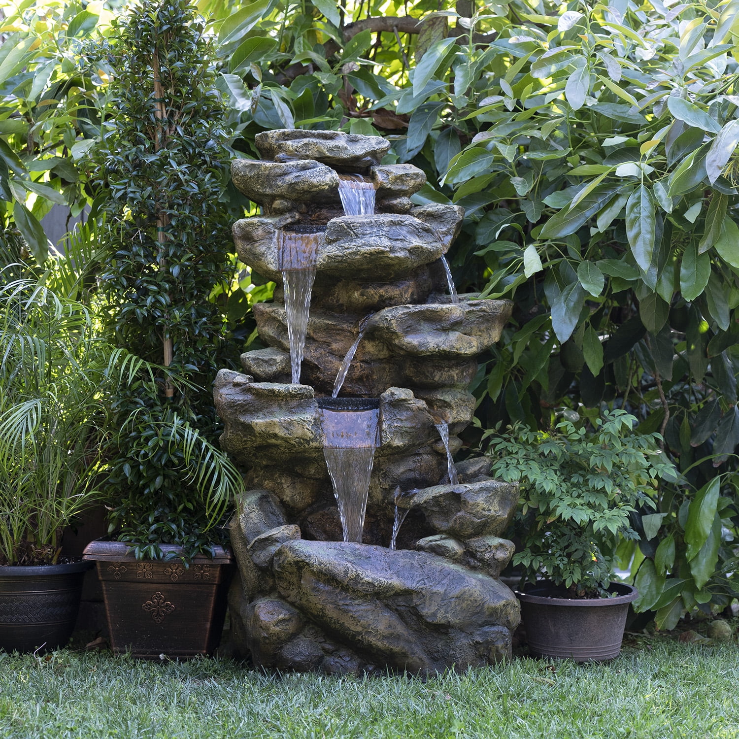 Alpine Corp TZL198 6 Tier Rainforest Fountain