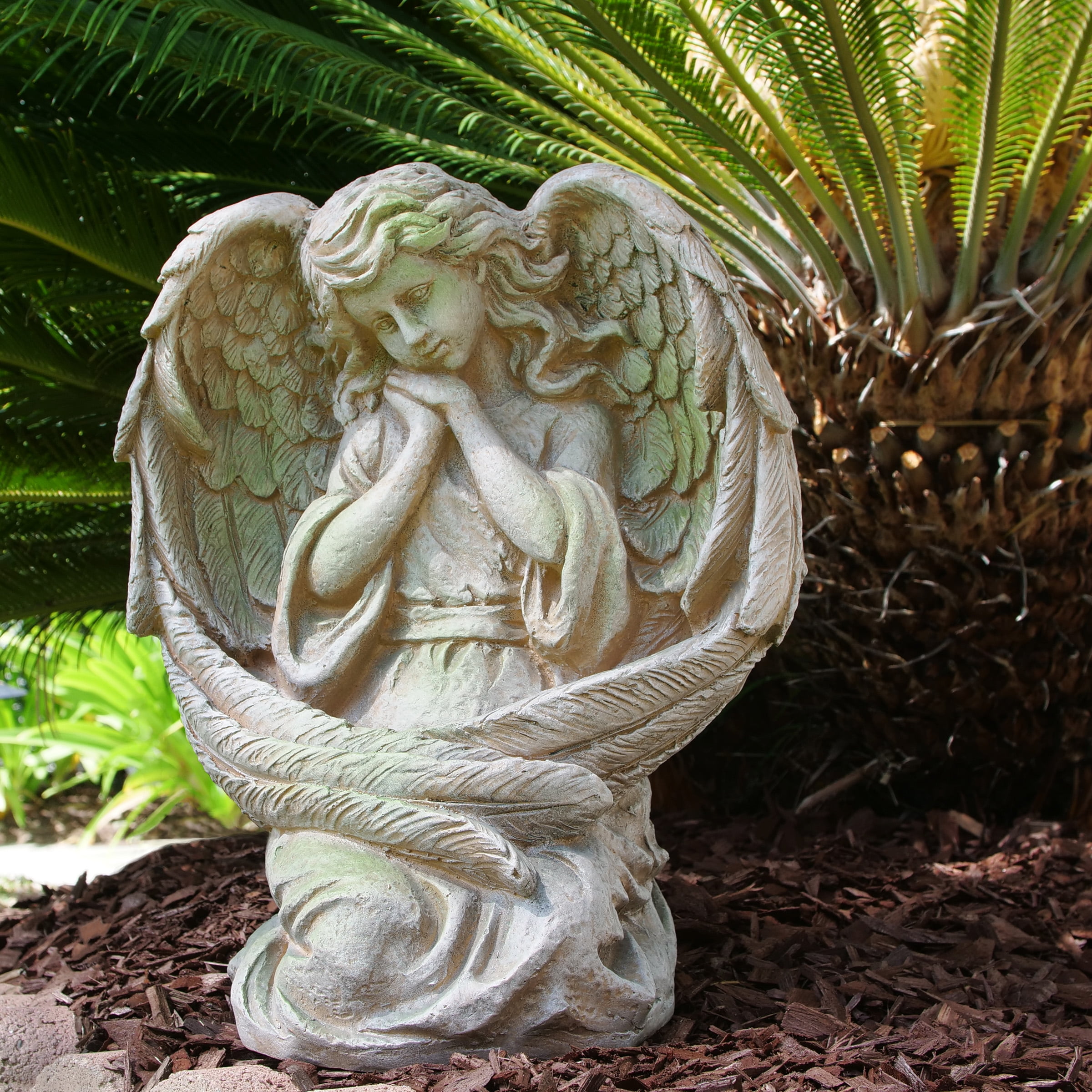 Alpine Corp QFC230 Old World Guardian Angel Statuary