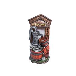 Alpine ZEN576S 2 Tier Fountain with Waterfall Pump & Barrel, 24 in.