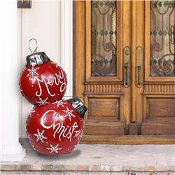 Alpine ZTY104CC Merry Christmas Ornaments with Color Changing LED Lights
