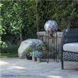 Alpine HGY426 Mosaic Gazing Globe with Colorful Daisy Design