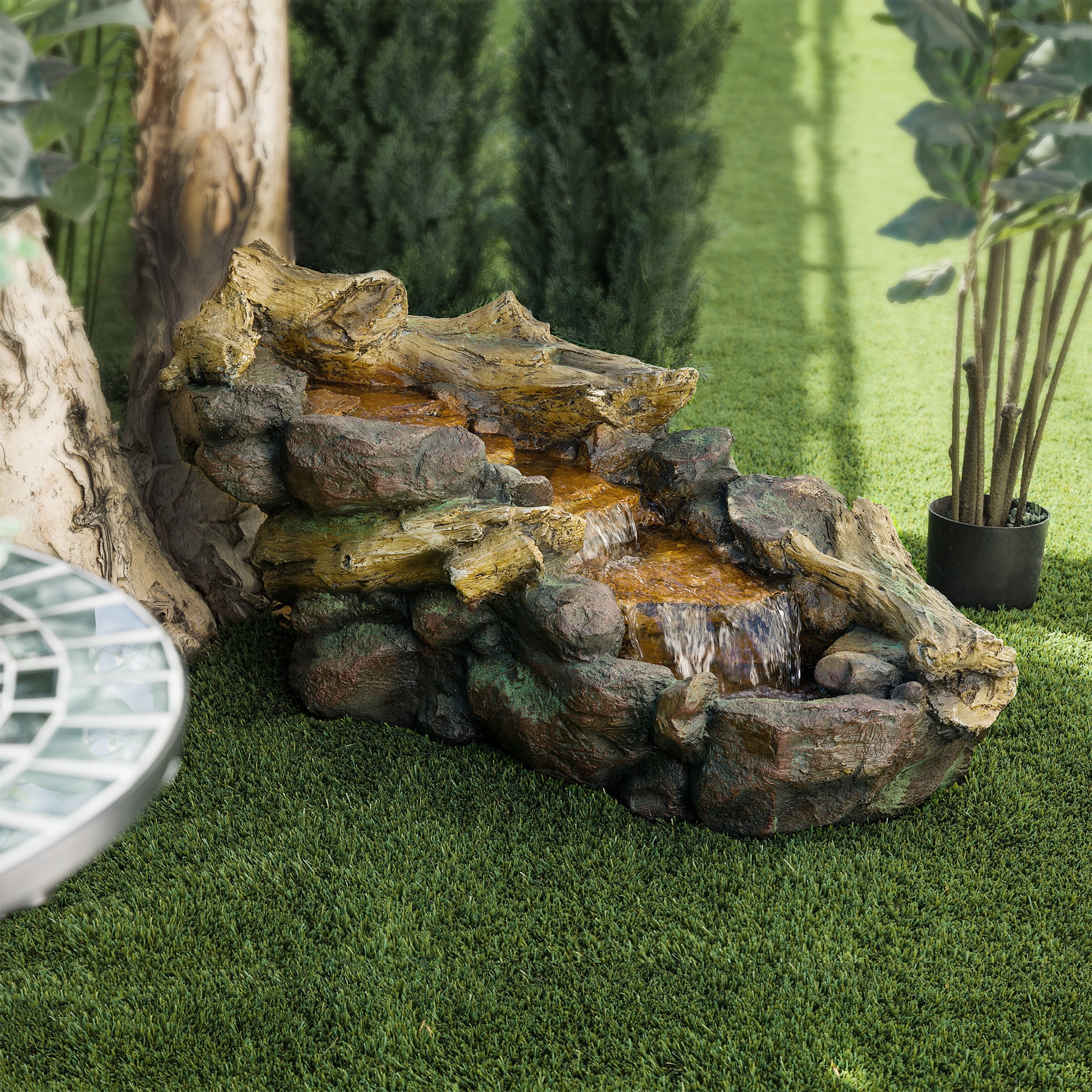 River Rocks & Logs Fountain