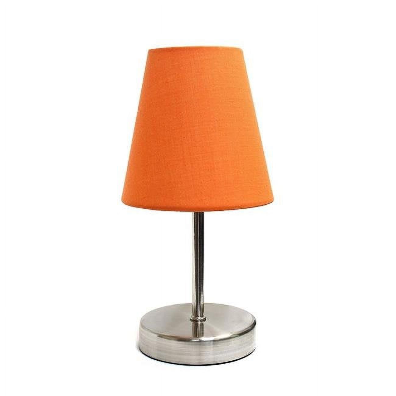 Picture of Alltherages LT2013-ORG Basic Table Lamp with Orange Shade&#44; Sand Nickel