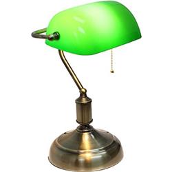 Picture of Simple Designs Executive Banker&apos;s Desk Lamp with Glass Shade&amp;#44; Green